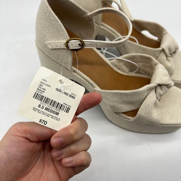 a.n.a Womens Holland Heeled Sandals Cream Platform Size 8.5M - Picture 5 of 13